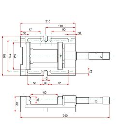 Купить Cверлильные тиски KRAFTOOL 32716-100 100 мм, станочные трехсторонние, изображение 9 в интернет-магазине Irkshop.ru