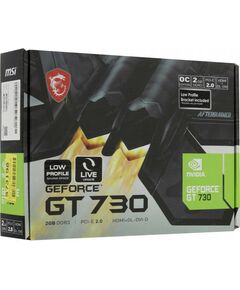 Купить Видеокарта MSI GeForce GT 730 2Gb  GDDR3 HDMI+DVI-D+D-Sub RTL [N730K-2GD3/LP], изображение 4 в интернет-магазине Irkshop.ru