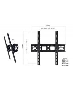 Купить Наклонный подвес для телевизоров HARPER TVT-5530 26-55", ТВ до 30 кг, Vesa до 400х400, изображение 2 в интернет-магазине Irkshop.ru