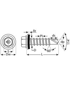 Саморезы: Саморезы СКМ кровельные Зубр Профессионал 25 х 6.3 мм 1 500 шт, для металлических конструкций [4-300310-63-025] фотографии