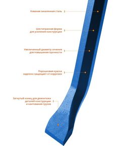 Купить Лом монтажный Зубр ТИТАН 1300 мм 25 мм, шестигранный [21805-130], изображение 2 в интернет-магазине Irkshop.ru