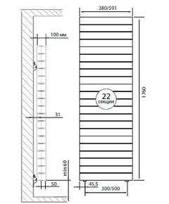 Купить Радиатор Royal Thermo PianoForte Tower new/Silver Satin 22 секций [RTPFTNSS50022], изображение 3 в интернет-магазине Irkshop.ru