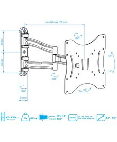 Купить Настенный кронштейн для LED/LCD телевизоров Kromax TECHNO-3 grey [20072], изображение 7 в интернет-магазине Irkshop.ru