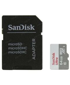 Купить microSDXC SanDisk 64Gb Ultra 80 UHS-I U1 Class10 + adapter [SDSQUNS-064G-GN3MA], изображение 2 в интернет-магазине Irkshop.ru