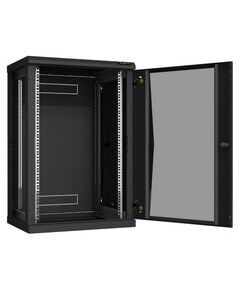 Купить Настенный разборный шкаф TLK TWC-186045-R-G-BK 19", 18U, стеклянная дверь, Ш600хВ904хГ450мм, 2 пары монтажных направляющих, черный, изображение 3 в интернет-магазине Irkshop.ru