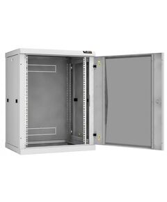 Купить Настенный разборный шкаф TLK TWC-156045-R-G-GY 19", 15U, стеклянная дверь, Ш600хВ770хГ450мм, 2 пары монтажных направляющих, серый, изображение 2 в интернет-магазине Irkshop.ru