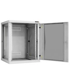 Купить Настенный разборный шкаф TLK TWC-156060-R-G-GY 19", 15U, стеклянная дверь, Ш600хВ770хГ600мм, 2 пары монтажных направляющих, серый, изображение 3 в интернет-магазине Irkshop.ru
