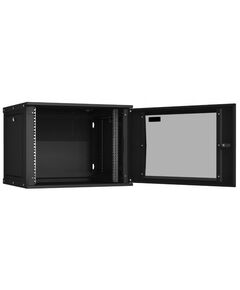Купить Настенный разборный шкаф TLK TWI-096045-R-G-BK 19", 9U, стеклянная дверь, Ш600хВ436хГ450мм, 1 пара монтажных направляющих, черный, изображение 2 в интернет-магазине Irkshop.ru