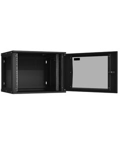 Купить Настенный разборный шкаф TLK TWI-096045-R-G-BK 19", 9U, стеклянная дверь, Ш600хВ436хГ450мм, 1 пара монтажных направляющих, черный, изображение 3 в интернет-магазине Irkshop.ru