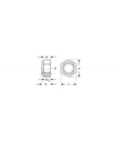 Купить Гайка Зубр M16 DIN 985 с нейлоновым кольцом, 5 кг, кл. пр. 6, оцинкованная [303580-16], изображение 2 в интернет-магазине Irkshop.ru