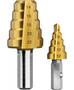 Купить Сверло ступенчатое составное Зубр 4-22мм 11 ступеней, покрытие NiT [29673-4-22], изображение 2 в интернет-магазине Irkshop.ru