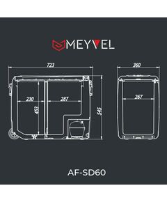 Автомобильные холодильники: Компрессорный автохолодильник Meyvel AF-SD60 фотографии