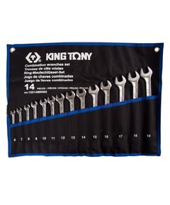 Купить Набор комбинированных ключей King Tony 12D14MRN05 6-19 мм, чехол из теторона, 14 предметов в интернет-магазине Irkshop.ru