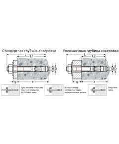 Купить Анкер клиновой оцинкованный KRAFTOOL М10x150 мм ETA Option 7, 25шт [302184-10-150], изображение 2 в интернет-магазине Irkshop.ru