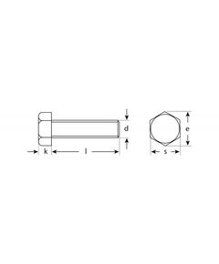 Купить Болт Зубр M16 x 100 мм ГОСТ 7798-70, 5 кг, кл. пр. 5.8, оцинкованный [303080-16-100], изображение 2 в интернет-магазине Irkshop.ru