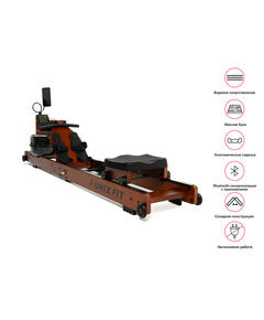 Купить Гребной тренажер UNIXFIT Wood Rower Dark, изображение 2 в интернет-магазине Irkshop.ru