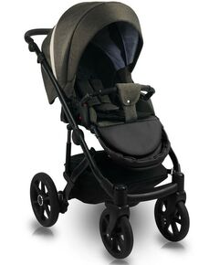 Коляски детские: Коляска 2в1 Bexa IDEAL цвет ID 08 (черный+бежевая кожа) фотографии