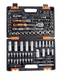 Наборы инструментов и ключи: Набор инструментов Вихрь 1/2", 1/4", CrV, в кейсе 108 предметов фотографии