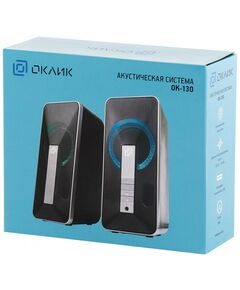 Колонки: Колонки Oklick OK-130 Black 2x10W, Bluetooth, питание  от USB [1458495] фотографии
