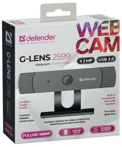 Веб-камеры: Интернет-камера Defender G-Lens 2599 FullHD 1080p USB2.0, 1920x1080, микрофон [63199] фотографии