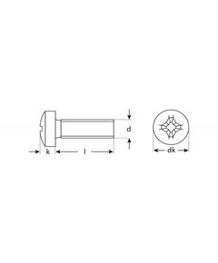 Купить Винт Зубр M4 x 10 мм DIN 7985, 5 кг, кл. пр. 4.8, оцинкованный [303150-04-010], изображение 2 в интернет-магазине Irkshop.ru