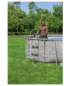 Бассейны: Бассейн каркасный Bestway Power Steel Swim Vista 427 х 250 х 100 см фильтр-насос, лестница, тент [56714] фотографии