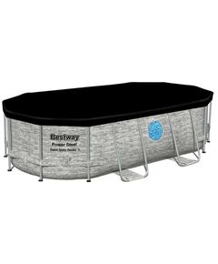 Бассейны: Бассейн каркасный Bestway Power Steel Swim Vista 427 х 250 х 100 см фильтр-насос, лестница, тент [56714] фотографии