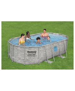 Бассейны: Бассейн каркасный Bestway Power Steel Swim Vista 427 х 250 х 100 см фильтр-насос, лестница, тент [56714] фотографии