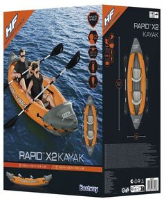 Купить Байдарка Bestway Lite-Rapid X2 Kayak 2 местная, вёсла 218 см, до 160 кг, 321 х 88 х 48 см [65077], изображение 12 в интернет-магазине Irkshop.ru