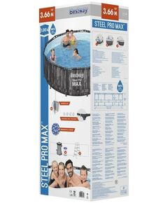 Бассейны: Бассейн каркасный Bestway Steel Pro 366 х 100 см фильтр-насос, лестница [5614Х] фотографии