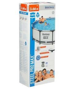 Бассейны: Бассейн каркасный Bestway Steel Pro MAX 366 х 100 см фильтр-насос [56260] фотографии