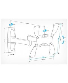 Купить Кронштейн Holder LCDS-5046 10-40 наклон 15, черный глянец, изображение 5 в интернет-магазине Irkshop.ru