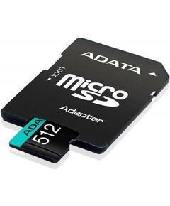 Купить Карта памяти micro SDXC AData Premier Pro 512Gb UHS-I U3, 100 МБ/с, Class 10, переходник SD [AUSDX512GUI3V30SA2-RA1], изображение 3 в интернет-магазине Irkshop.ru