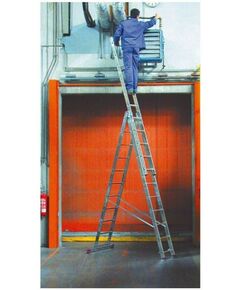 Купить Лестница трехсекционная KRAUSE 6м 3х10 ступеней, алюминий, 16кг [010407], изображение 2 в интернет-магазине Irkshop.ru