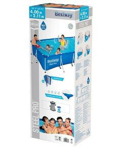 Бассейны: Бассейн каркасный Bestway Steel Pro 400 х 211 х 81 см фильтр-насос [56424] фотографии