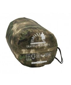 Купить Спальный мешок-одеяло с подголовником INDIANA TRAVELLER camo R-zip 230*90 см, от -12C, изображение 2 в интернет-магазине Irkshop.ru