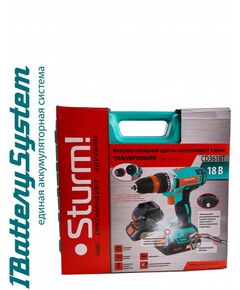 Дрели и шуруповерты: Дрель-шуруповерт аккумуляторная Sturm! CD3618T 18В, 2.0Ач, 30Нм, 1BatterySystem фотографии