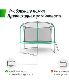 Купить Батут UNIX line SUPREME BASIC 10 ft (green), изображение 3 в интернет-магазине Irkshop.ru