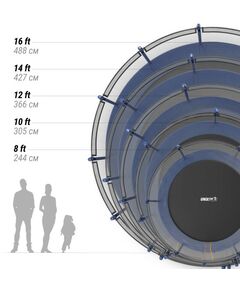 Купить Батут UNIX line SUPREME BASIC 12 ft (blue), изображение 10 в интернет-магазине Irkshop.ru