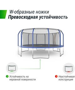Купить Батут UNIX line SUPREME BASIC 16 ft (blue), изображение 3 в интернет-магазине Irkshop.ru