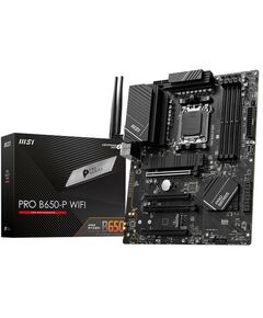 Материнские платы: Материнская плата MSI PRO B650-P WIFI AM5 <B650> 4xPCI-E HDMI+DP 2.5GbLAN+WiFi+BT SATA ATX 4DDR5 RTL фотографии