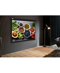 Купить Экран настенно-потолочный рулонный Cactus CS-PSW-187X332-BK Wallscreen, 187x332см, 16:9, черный, изображение 2 в интернет-магазине Irkshop.ru