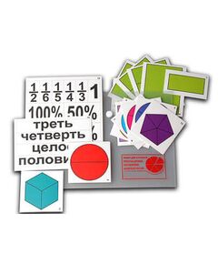 Купить Набор для изучения простых дробей. Составление целого из частей (раздаточный) в интернет-магазине Irkshop.ru