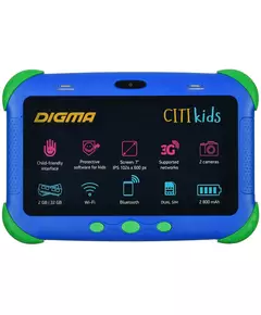 Купить Планшет Digma CITI Kids Blue MT8321/2/32Gb/3G/WiFi/BT/Android 9.0/7" [1158521], изображение 3 в интернет-магазине Irkshop.ru