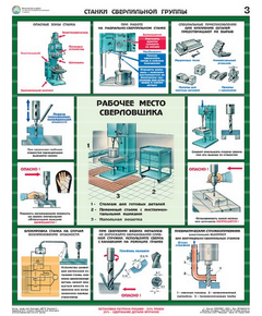 Купить Плакаты "Безопасность работ на металлообрабатывающих станках" ламинир. (5 листов, формат 465*610 мм), изображение 3 в интернет-магазине Irkshop.ru