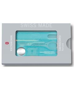 Купить Швейцарская карта Victorinox SwissCard Nailcare бирюзовый полупрозрачный коробка подарочная [0.7240.T21], изображение 4 в интернет-магазине Irkshop.ru