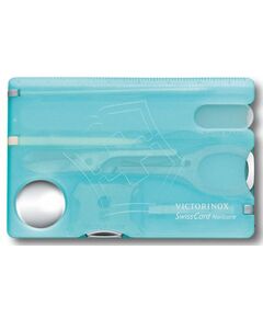 Купить Швейцарская карта Victorinox SwissCard Nailcare бирюзовый полупрозрачный коробка подарочная [0.7240.T21], изображение 2 в интернет-магазине Irkshop.ru