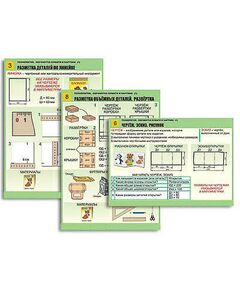 Купить Комплект таблиц для нач. шк. "Технология. Обработка бумаги и картона-1" (8 таб, А1, лам,с разд.мат.) в интернет-магазине Irkshop.ru