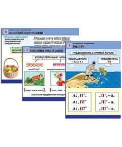 Купить Комплект таблиц для нач. шк. "Русский язык. Предложение" (6 табл., формат А1, лам.) в интернет-магазине Irkshop.ru