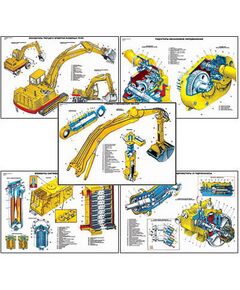 Купить Плакаты ПРОФТЕХ "Одноковшовые гидравлические экскаваторы" (24 пл, винил, 70х100) в интернет-магазине Irkshop.ru